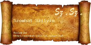 Szombat Szilvia névjegykártya