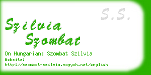 szilvia szombat business card